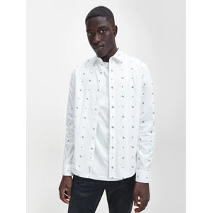 Calvin Klein pánská bílá košile - S (0K4)